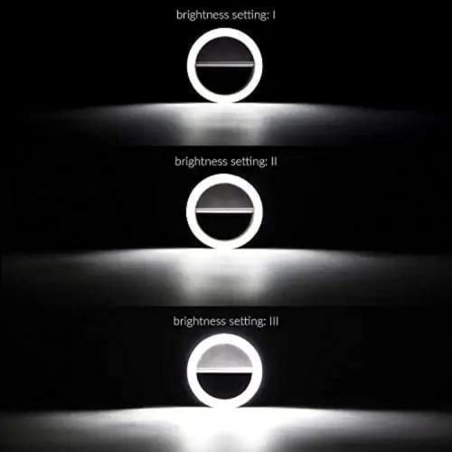 Pack Of 2 Mini Portable USB Rechargeable Selfie Ring Light With 3 Brightness Levels Pack Of 2 Mini Portable USB Rechargeable Selfie Ring Light With 3 Brightness Levels